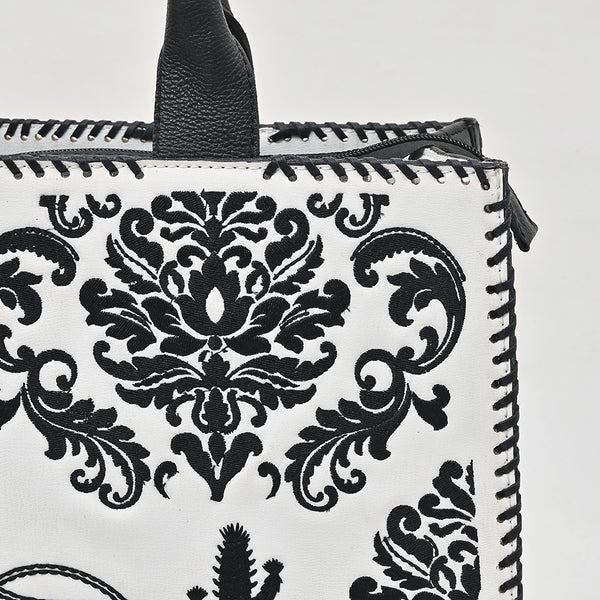 ADBGA884 American Darling Quilted Embroidered Genuine Leather Western Tote Bag