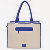 ADBGA885 American Darling Western Embroidered Leather Tote Bag - Blue Accents & Handcrafted Detail