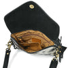 ADBGA886 American Darling Hand Tooled Floral Cross body Bag with Hair-On Cowhide & Fringes