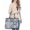 ADBGAX101 American Darling Western Embroidered Leather Tote Bag with Braided Accents