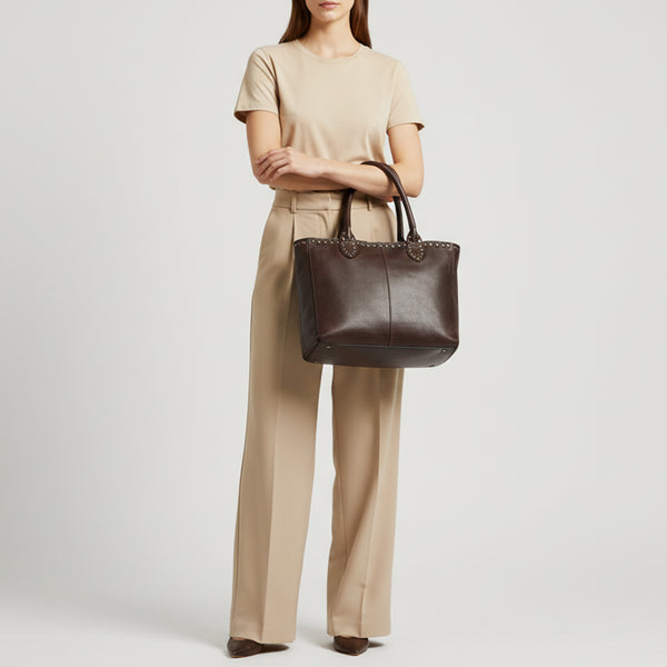 SWL139 Solviera -Handcrafted Riveted Tote