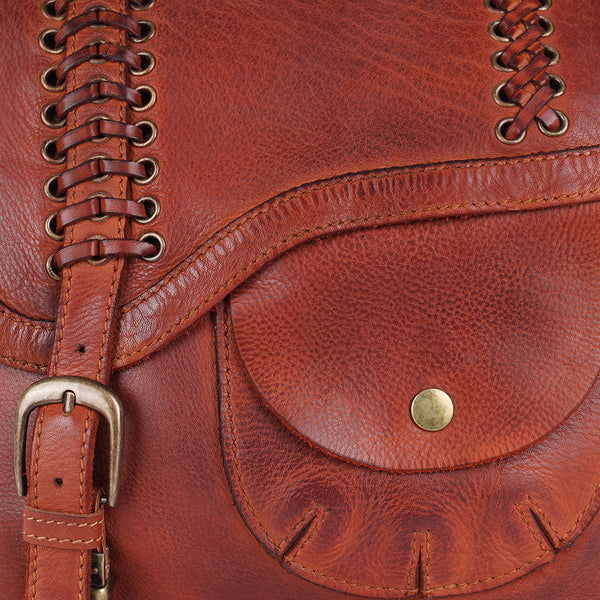 SWL141 Ardesia - Leather Braided Shoulder Bag