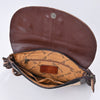 ADBG1810 American Darling Hand Woven Saddle Blanket & Fringed Leather Western Cross body Bag