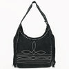 ADBG1812 American Darling Boot Stitched Genuine Suede Leather Western Hobo Bag