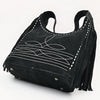 ADBG1812 American Darling Boot Stitched Genuine Suede Leather Western Hobo Bag