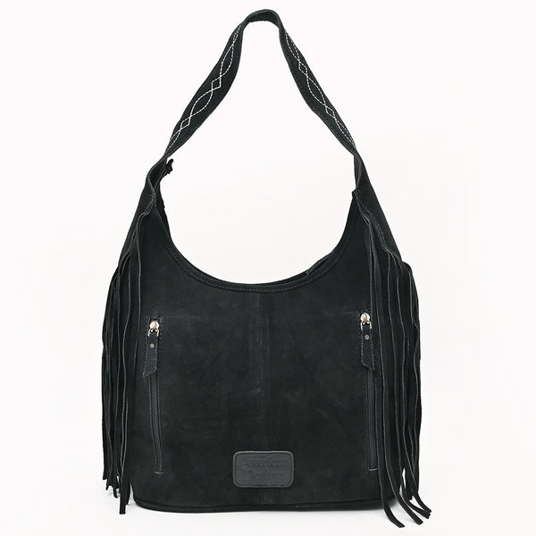 ADBG1812 American Darling Boot Stitched Genuine Suede Leather Western Hobo Bag