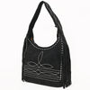 ADBG1812 American Darling Boot Stitched Genuine Suede Leather Western Hobo Bag