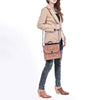 ADBG1815 American Darling Hand Tooled Floral Carved Leather Western Cross body Bag