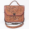 ADBG1815 American Darling Hand Tooled Floral Carved Leather Western Cross body Bag