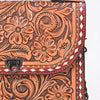 ADBG1815 American Darling Hand Tooled Floral Carved Leather Western Cross body Bag