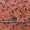 ADBG1816 American Darling Hand Tooled Floral Carved Leather Western Cross body Bag with Chain Strap