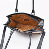 ADBG1817 American Darling Hand Woven Saddle Blanket & Full Grain Leather Western Tote Bag