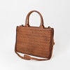 ADBGM791 American Darling Studded Leather Handbag with Braided Edge Accents