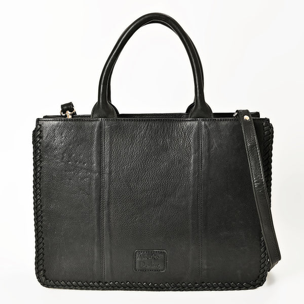 ADBGM792 American Darling Studded Leather Tote Bag with Hand-Braided Details