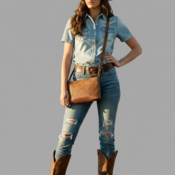 ADBGM795 Crossbody Genuine Leather Women Bag