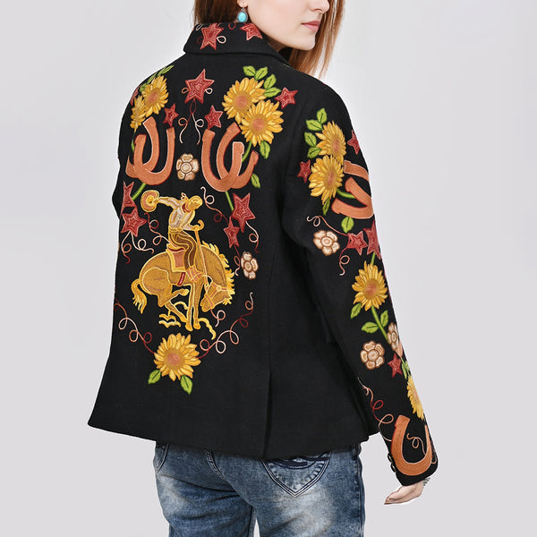 ADJKT072 Women Fabric Shirt Jacket Dress