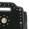 ADBGA904 American Darling Western Suede Leather Clutch Bag with Braided Trim & Concho Accents