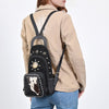 ADBGA908 American Darling Western Sling Bag - Hand Tooled Floral Leather & Hair-on Cowhide