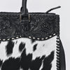 ADBG1819 American Darling Hand Tooled Floral & Hair-On Cowhide Western Leather Tote Bag