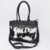 ADBG1819 American Darling Hand Tooled Floral & Hair-On Cowhide Western Leather Tote Bag
