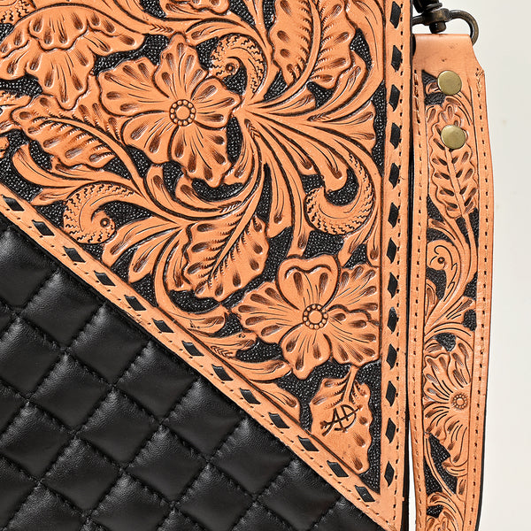 ADBG1820 American Darling Hand Tooled Floral Carved & Quilted Leather Western Tote Bag