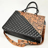 ADBG1820 American Darling Hand Tooled Floral Carved & Quilted Leather Western Tote Bag