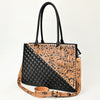 ADBG1820 American Darling Hand Tooled Floral Carved & Quilted Leather Western Tote Bag