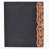 ADBG1823 American Darling Hand Tooled Floral & Crocodile Embossed Leather Western Portfolio Bag