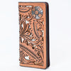 ADBG1826 American Darling Hand Tooled Floral Carved Leather Wallet handbag