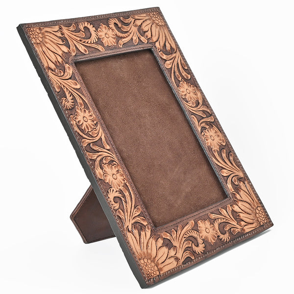 ADFRA101 American DarlingHand Tooled Genuine Leather Photo Frame