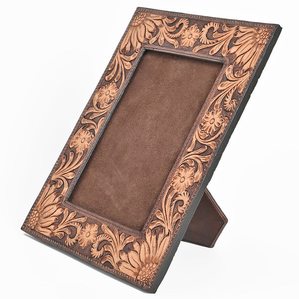 ADFRA101 American DarlingHand Tooled Genuine Leather Photo Frame