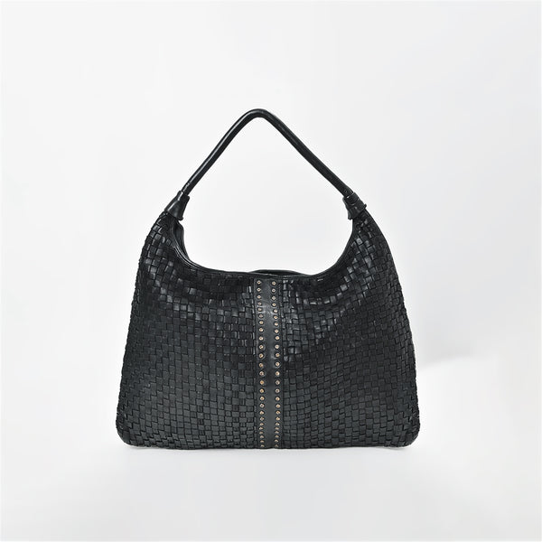 SWC141 Artisan Woven Leather Hobo Bag