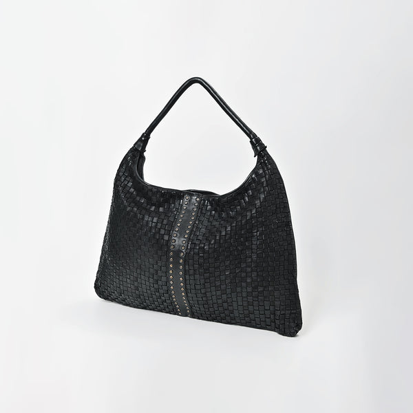 SWC141 Artisan Woven Leather Hobo Bag
