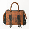 ADBGM801 American Darling Handcrafted Hair-On Cowhide Tote Bag with Western Fringes