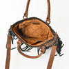 ADBGM801 American Darling Handcrafted Hair-On Cowhide Tote Bag with Western Fringes