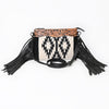 ADBG1828 American Darling Hand Woven Saddle Blanket Cross body Bag with Western Fringes