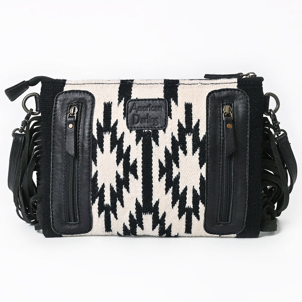 ADBG1828 American Darling Hand Woven Saddle Blanket Cross body Bag with Western Fringes