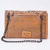 ADBG1831 American Darling Hand Tooled Floral Carved Braided Leather Western Crossbody Bag