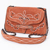ADBG1832 American Darling Western Cross body Bag with Rivetted Genuine Suede Leather & Embroidery