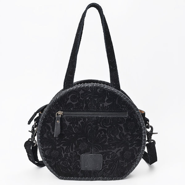 ADBG1836 American Darling Western Leather Canteen Bag Boot Stitching Damascus Textures