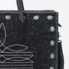 ADBG1837 American Darling Western Leather Tote Bag Boot Stitching & Damascus
