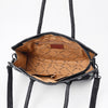 ADBG1837 American Darling Western Leather Tote Bag Boot Stitching & Damascus