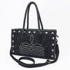 ADBG1837 American Darling Western Leather Tote Bag Boot Stitching & Damascus