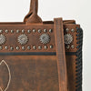 ADBGM814 American Darling Handcrafted Boot Stitched Leather Tote Bag with Rivets