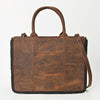 ADBGM814 American Darling Handcrafted Boot Stitched Leather Tote Bag with Rivets