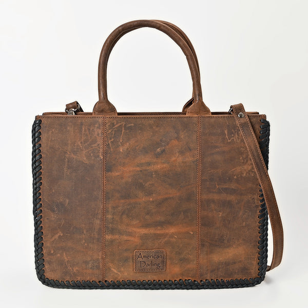ADBGM814 American Darling Handcrafted Boot Stitched Leather Tote Bag with Rivets