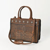 ADBGM814 American Darling Handcrafted Boot Stitched Leather Tote Bag with Rivets