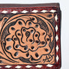 ADBG1842 American Darling Western Wallet Bag with Hand-Tooled Floral Carving and Buck Stitching