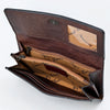 ADBG1842 American Darling Western Wallet Bag with Hand-Tooled Floral Carving and Buck Stitching
