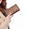 ADBG1842 American Darling Western Wallet Bag with Hand-Tooled Floral Carving and Buck Stitching